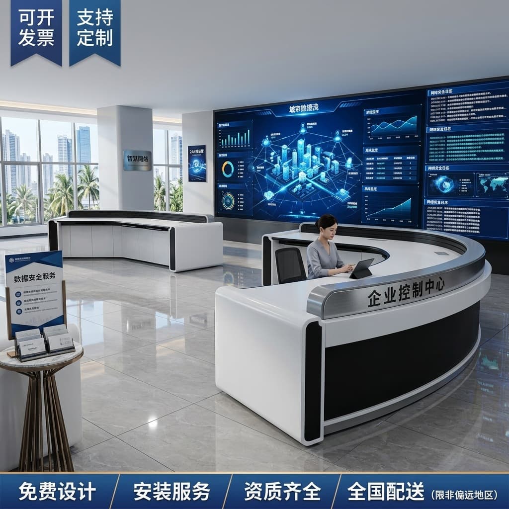 Multimedia Monitoring Station Command Center Operation Desk Security Control Console Straight and Curved Multi-Unit Dispatching Desk Work Table