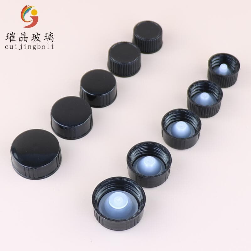 Ready supply 18 teeth plastic cover bakelite cover PP sealing plug 18 teeth 20 teeth 22 teeth 24 teeth 28 teeth essential oil bottle cap