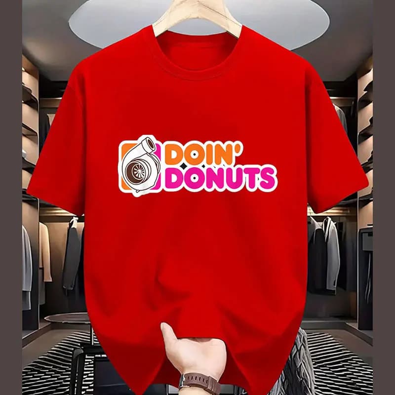 [Cross-border EU Size] Doin' Donuts Casual Funny Racing & Drift T-Shirt