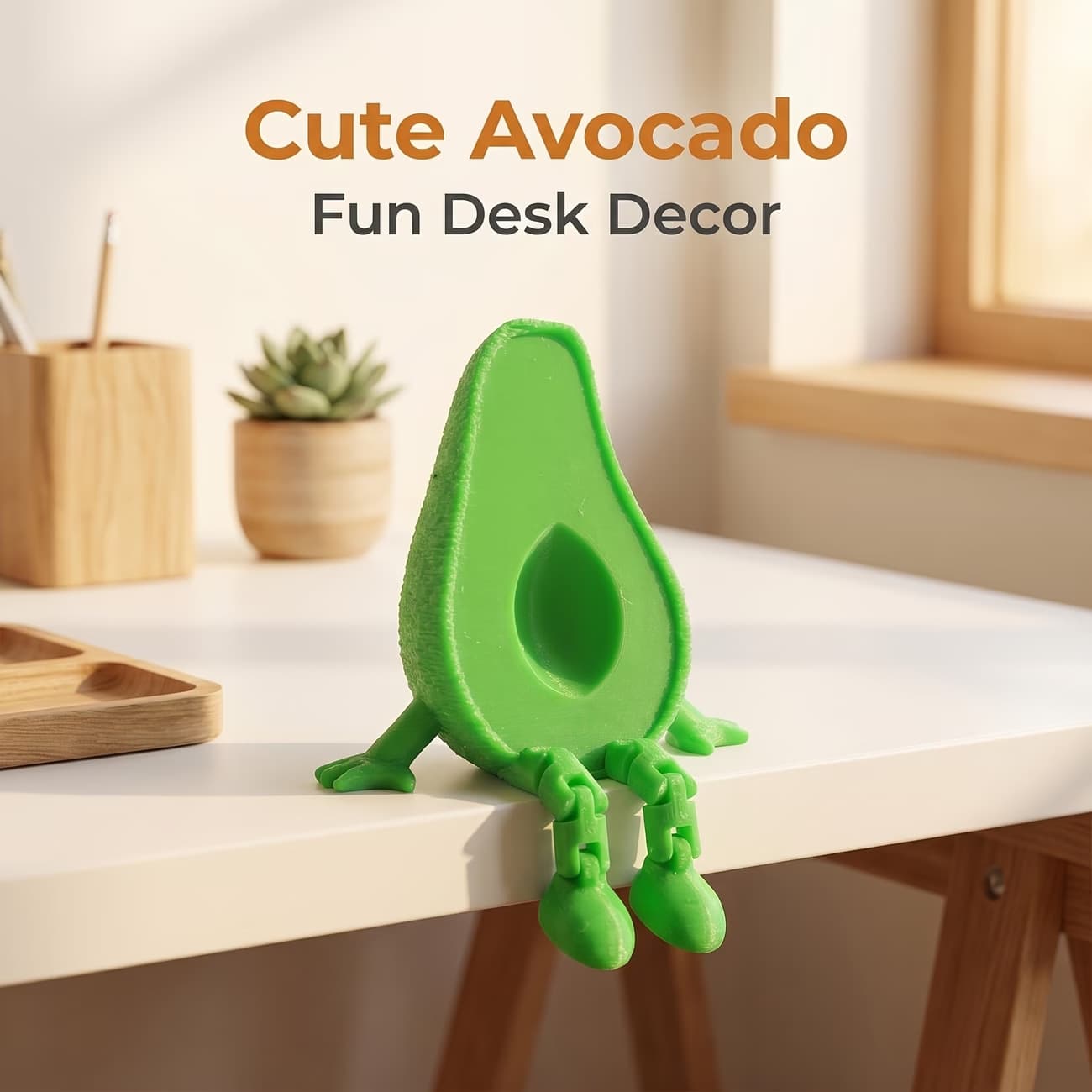 Hot-selling 3D printed movable nectarine with movable joints, cute figurine, desktop toy ornament, cross-border trendy play