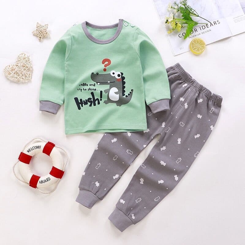 Kids' Cotton Underwear Set Boys' Thermal Top and Pants Baby Warm Girls' Homewear Autumn Children's Clothing