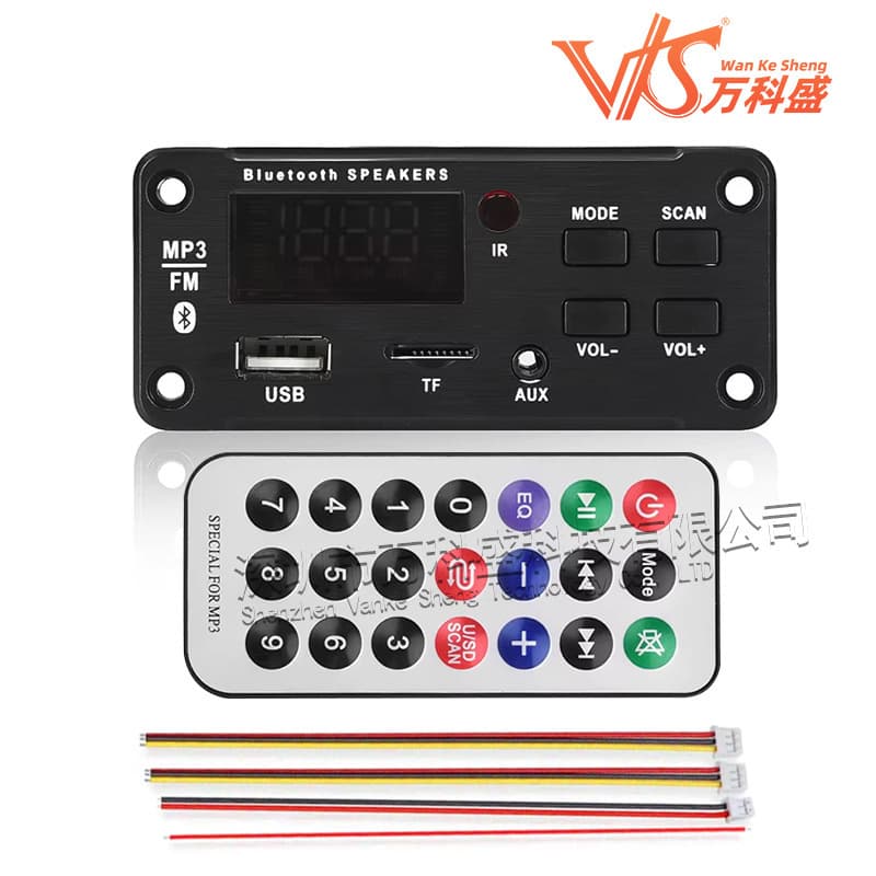 Car Audio Bluetooth Amplifier Board Decoder Board MP3 Decoder Module Color Screen Display Bluetooth 5.0