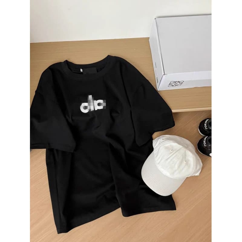Cross-border ALO Spring/Summer New Letter Print Short Sleeve T-Shirt Unisex Loose Design Niche Fashion Women's Clothing Trendy