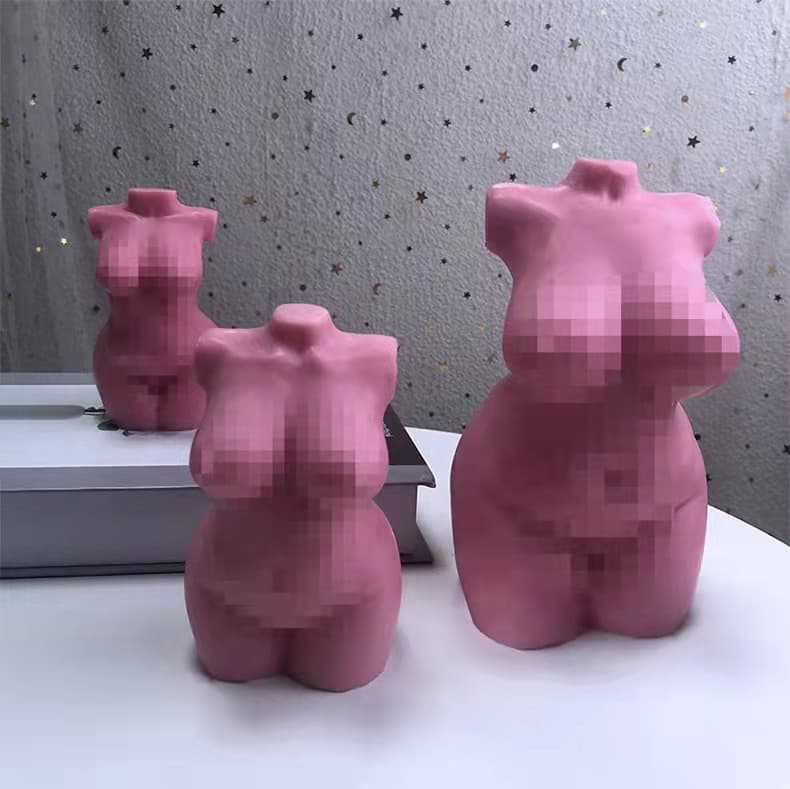 Creative Plump Woman Body Aromatherapy Candle Silicone Mold DIY Woman Figure Gypsum Drop Glue Ornament Handmade Soap Mold