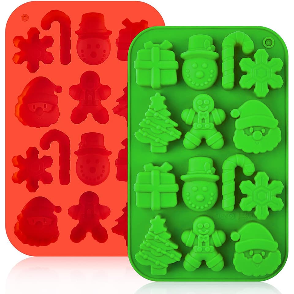 Christmas Series Gift 14-Cavity Christmas Silicone Chocolate Mold Handmade Candy Mold DIY Silicone Soft Mold