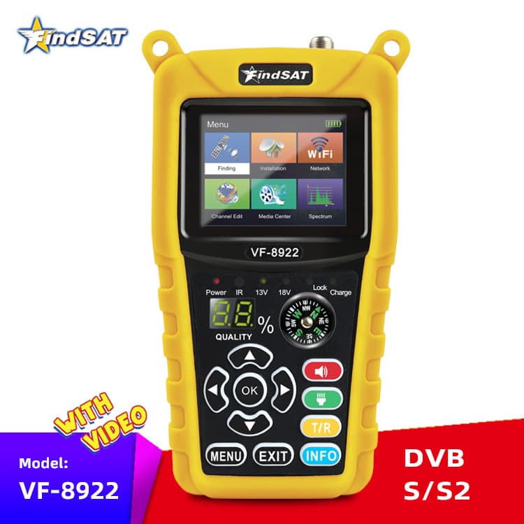 FindSAT VF-8922 HD Satellite Finder Signal Meter Engineering Tool DVB-S/S2