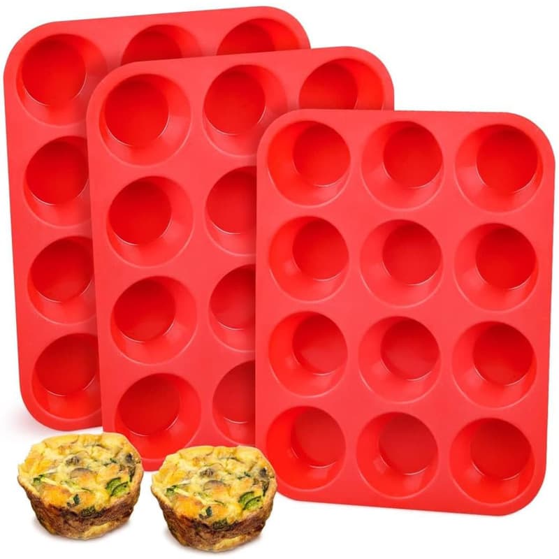 In Stock 12-Hole Round Silicone Cake Mold Food Grade Muffin Cup Baking Tool DIY Silicone Baking Tray
