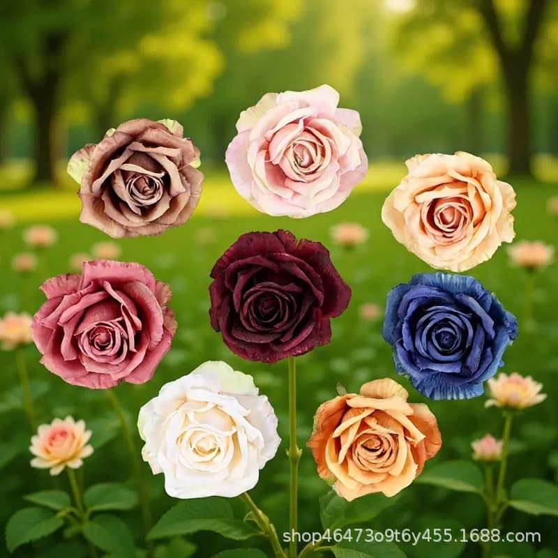 New Hibiscus Flower Artificial Flowers for Wedding Home Decoration Photography Props Flower Heads Wholesale