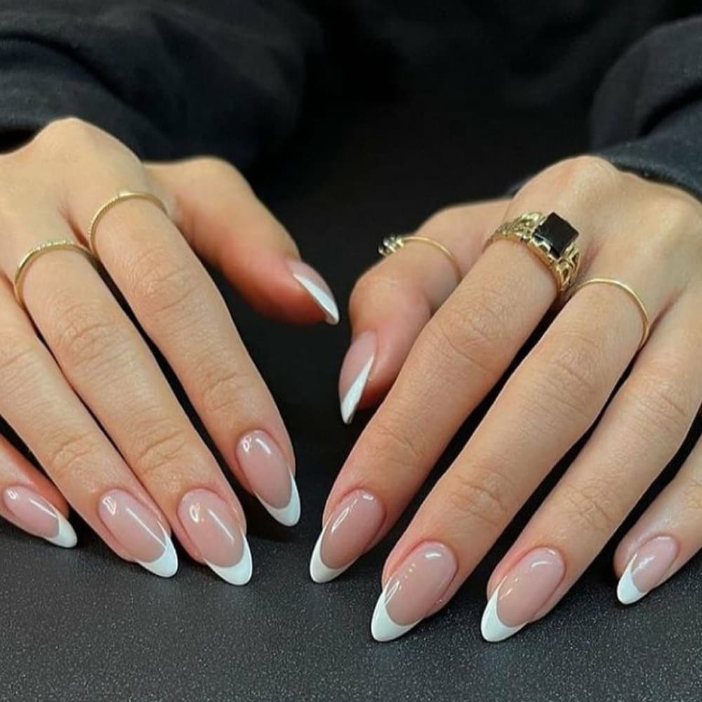 European and American Ins Style Cross-Border Trade Fake Nails Nail Tips White Series Simple Pure Desire French Wear Nails