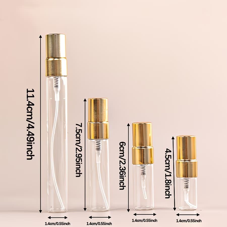 Best-selling in stock transparent glass bottle 10ml perfume refillable bottle cosmetic perfume sample spray bottle