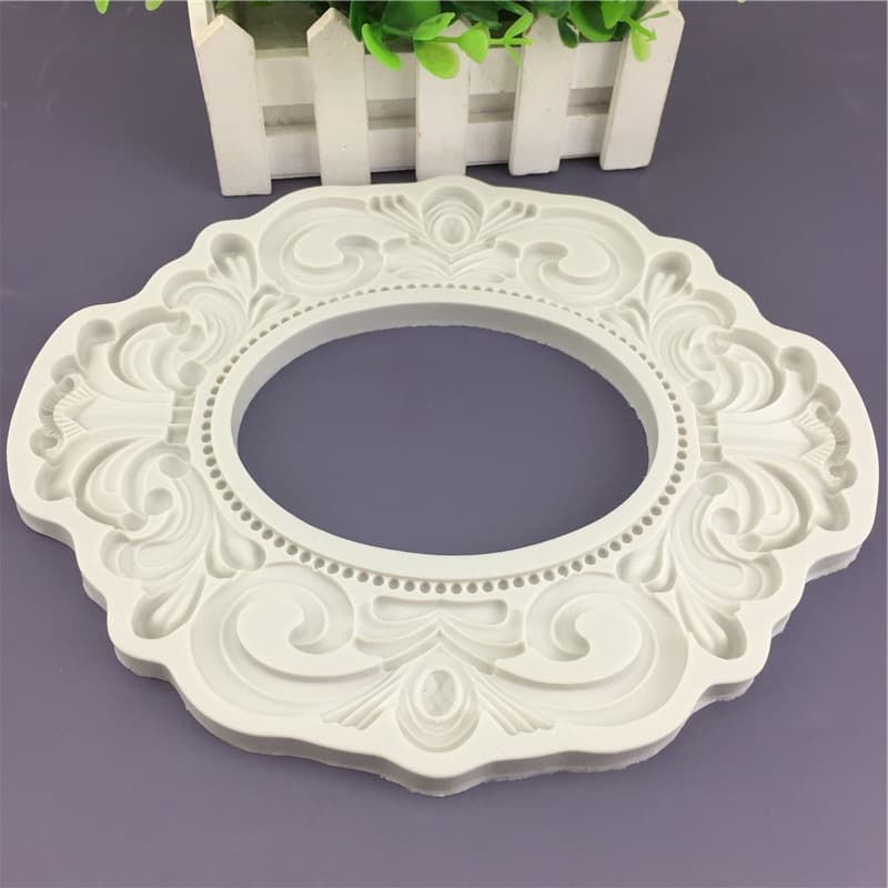 European Style Large Frame Silicone Mold Chocolate Sculpey Aromatherapy Candle Drip Wax 3D Edging Decoration Tool