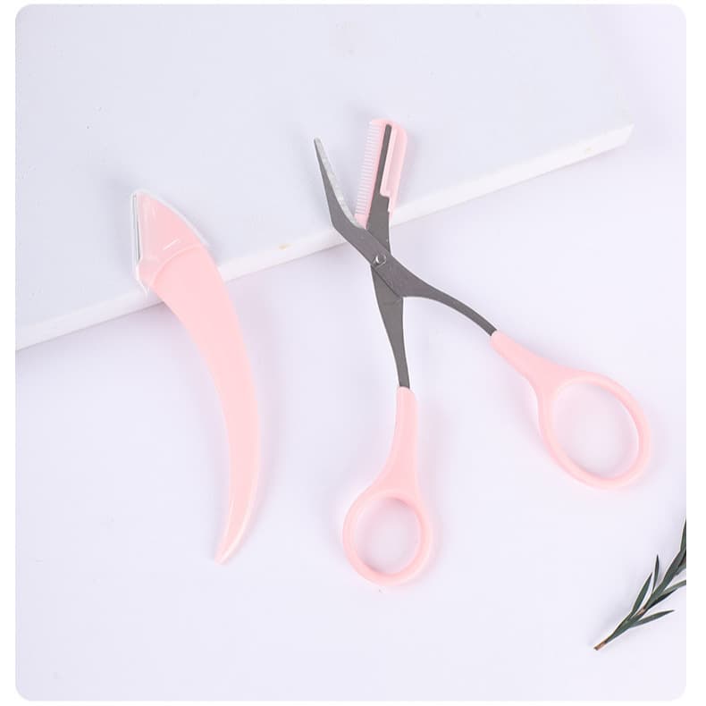 Eyebrow trimmer safety eyebrow anti-scratch shaving tool eyebrow scissor tool set for beginners