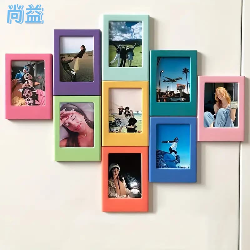 Amazon Hot Selling 3-inch Magnetic Tile Stand DIY Fun Celebrity Card Magnetic Fridge Magnet Small Frame