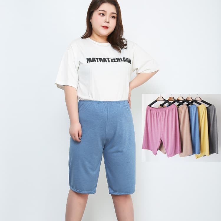 Plus Size Women's Cotton Five-Quarter Length Shorts, Homewear, Underwear Drop Shipping