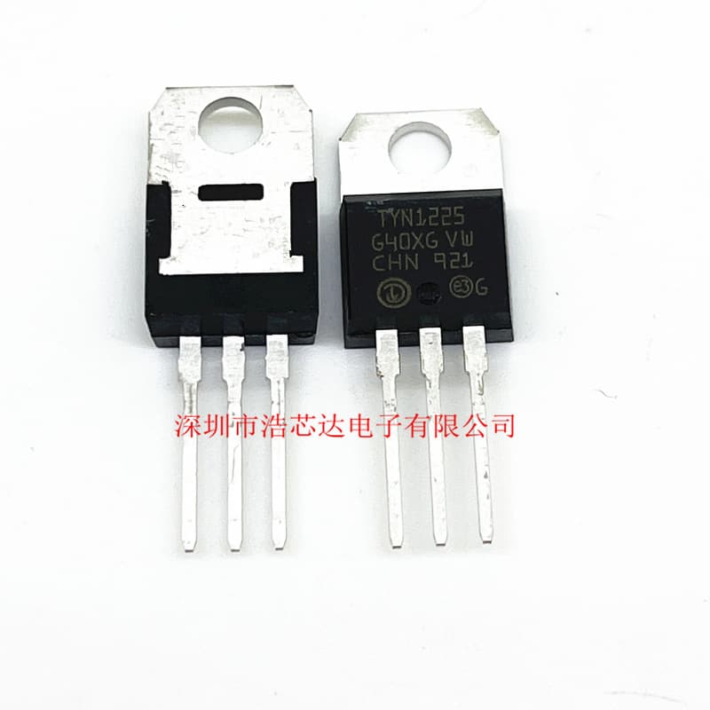 New TYN1225 large chip unidirectional thyristor 25A/1200V, TO-220