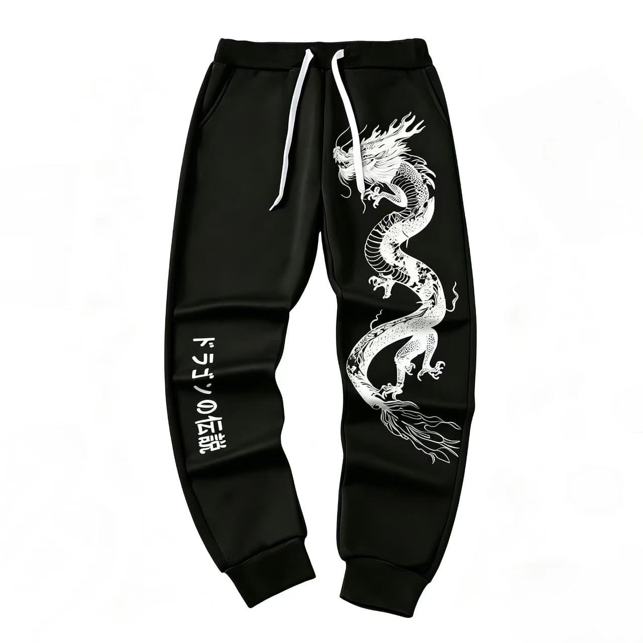 New Street Dragon Print Jogging Casual Pants Men's Trousers Men's Sports Pants