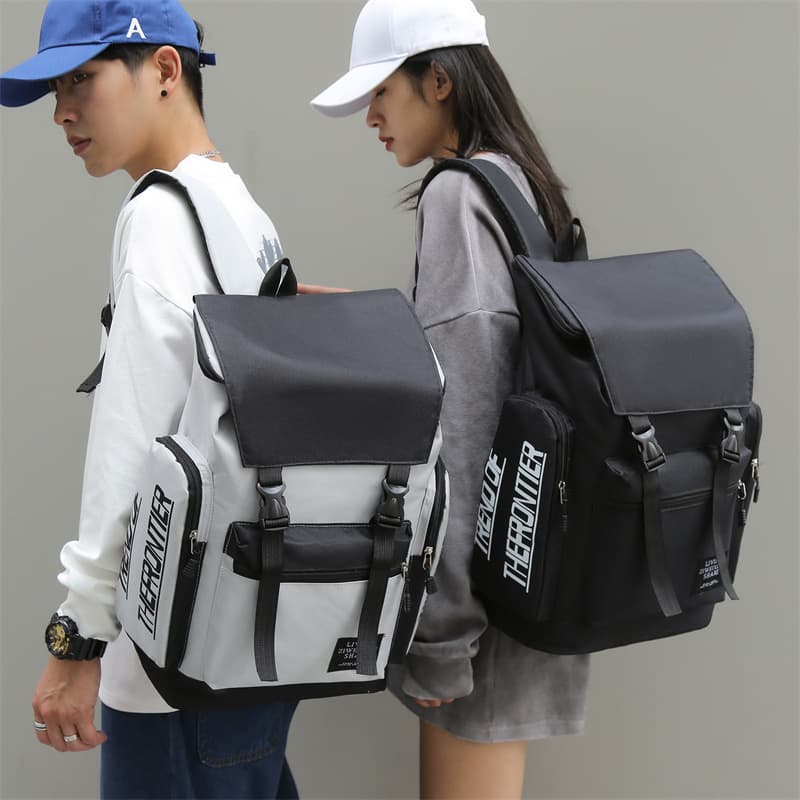 Large Capacity Trendy Student Bookbag 17-inch Laptop Backpack For High School College Students Traveling Outdoors