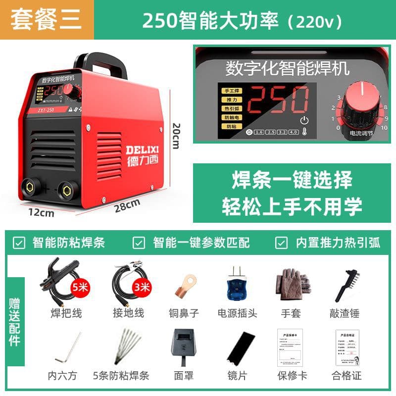 Delixi 250 Home Welding Machine 315 High-Power Industrial Multi-Board Machine 220V 380V