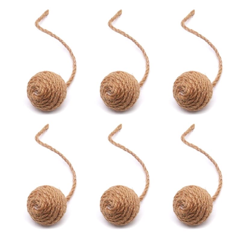Custom Hanging Cat Scratching Post Accessory, Hanging Ball Cat Stick, Bite-Resistant Jute Sisal Ball, Cat Tree Sound Sisal Rope Ball