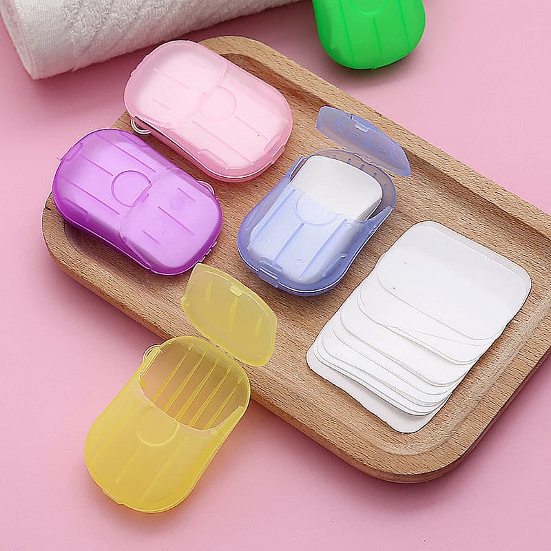 Disposable Soap Sheets Boxed Soap Paper Travel Portable Cleaning Decontamination Hand Washing Sheets Mini Soap Sheets
