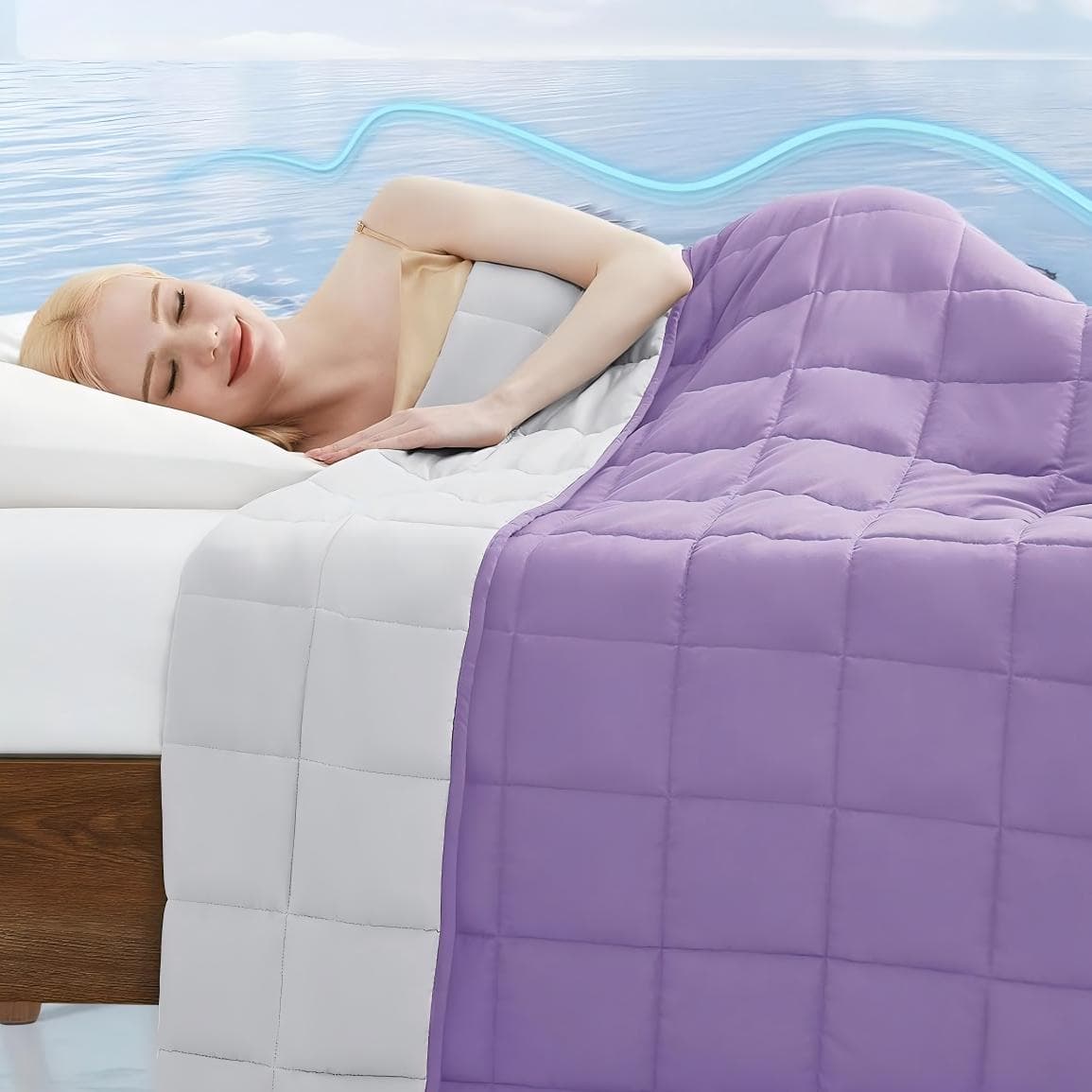 Factory Custom Gravity Blanket Solid Color Small Grid Weighted Blanket Export Gravity Blanket Amazon