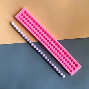 3D Beaded Lace Liquid Silicone Mold Cake Edge Decoration Ornament Crystal Epoxy Resin Gypsum Clay Tool