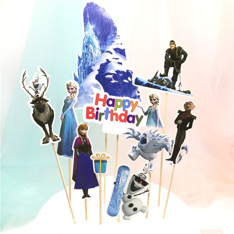 Mermaid Sofia Frozen Flash Captain Cake Decoration Plug-in Combination Cartoon Cake Insert Card