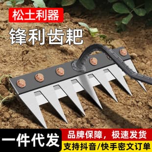 Manganese Steel Rake Multi-Function Weeding and Loosening Tool, Vegetable Garden Weeding Rake, Detachable Agricultural Tool, Rake Wholesale