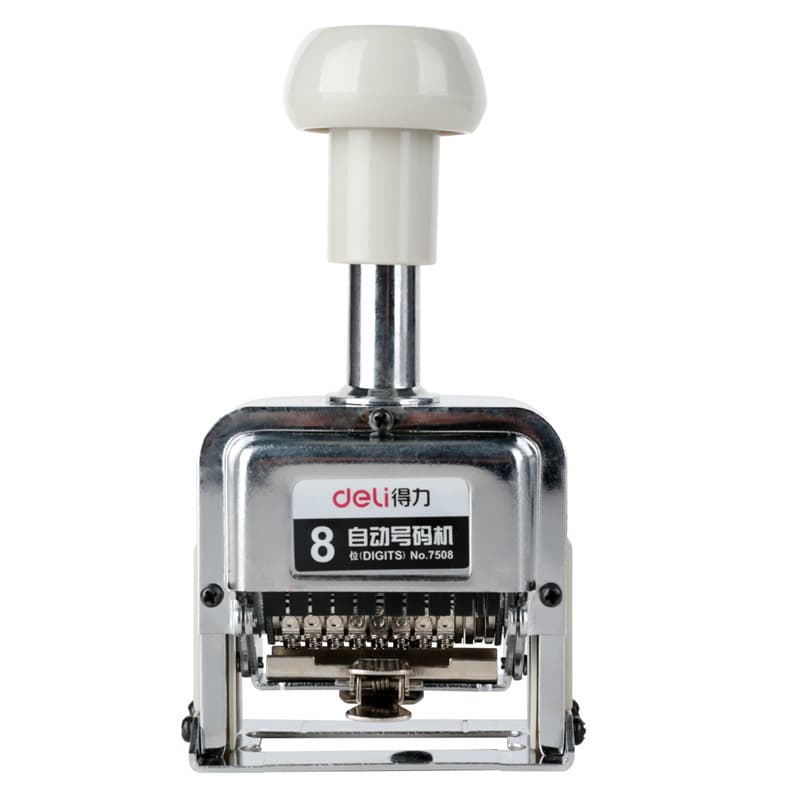 Deli 7508 8-digit Manual Numbering Device with Rotary Seal for Coding and Marking