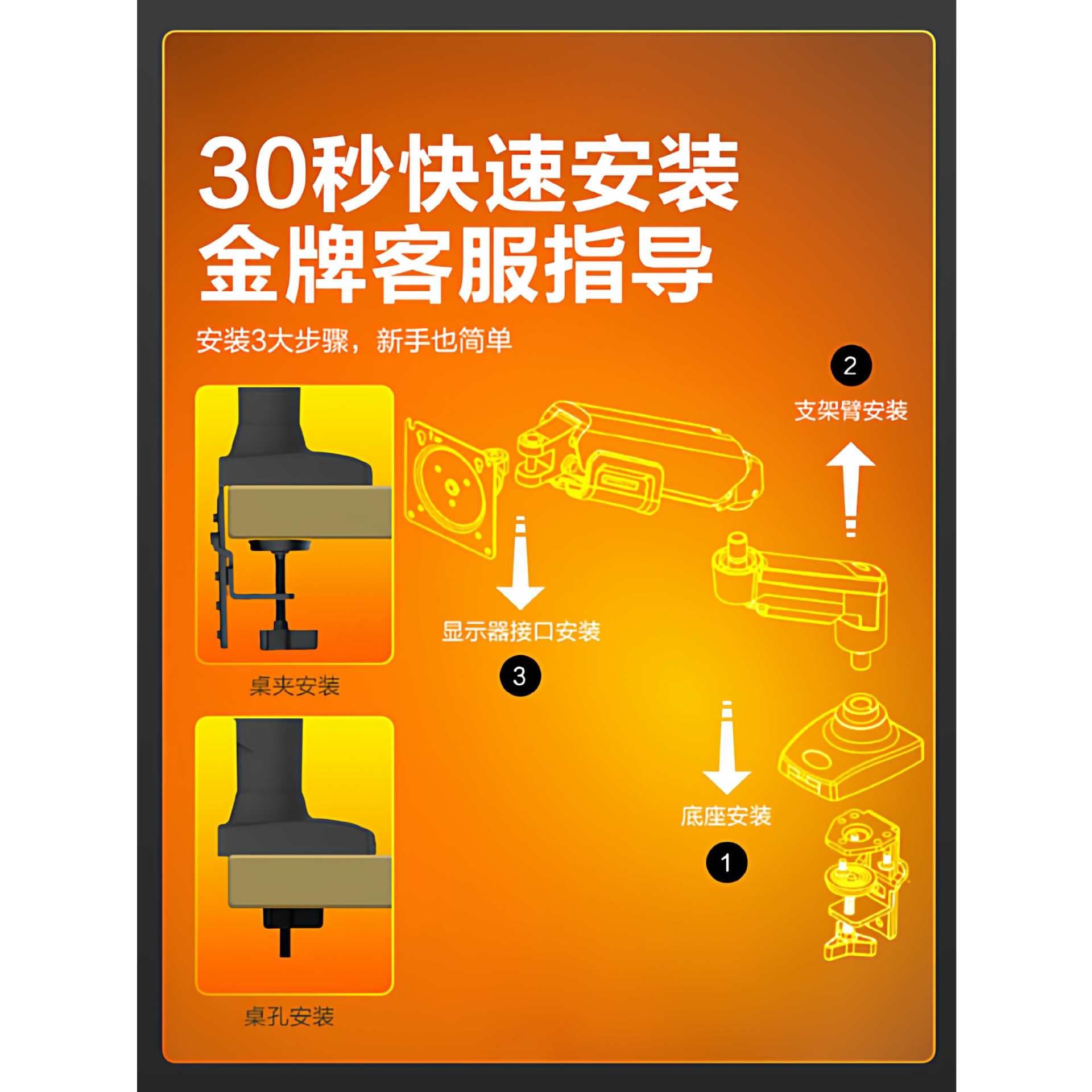 Monitor robotic arm computer display screen portable cantilever KR22 rotating lifting base bracket KR66