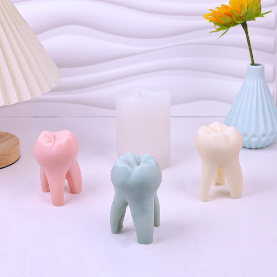 New Large Tooth Silicone Mold Creative Aromatherapy Candle Mold Plaster Silicone Candle Mold Unisex Modern Simple Style