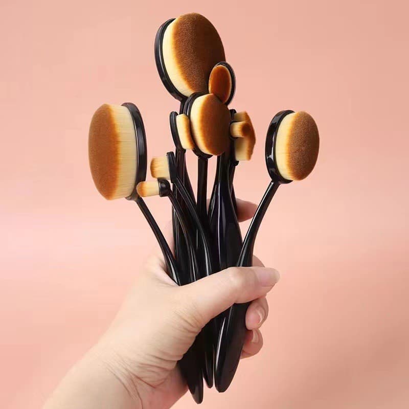 10 Toothbrush-Shaped Makeup Brushes Detachable Single BB Cream Brush Non-Absorbent No. 4 Foundation Brush Portable Cosmetics In Stock