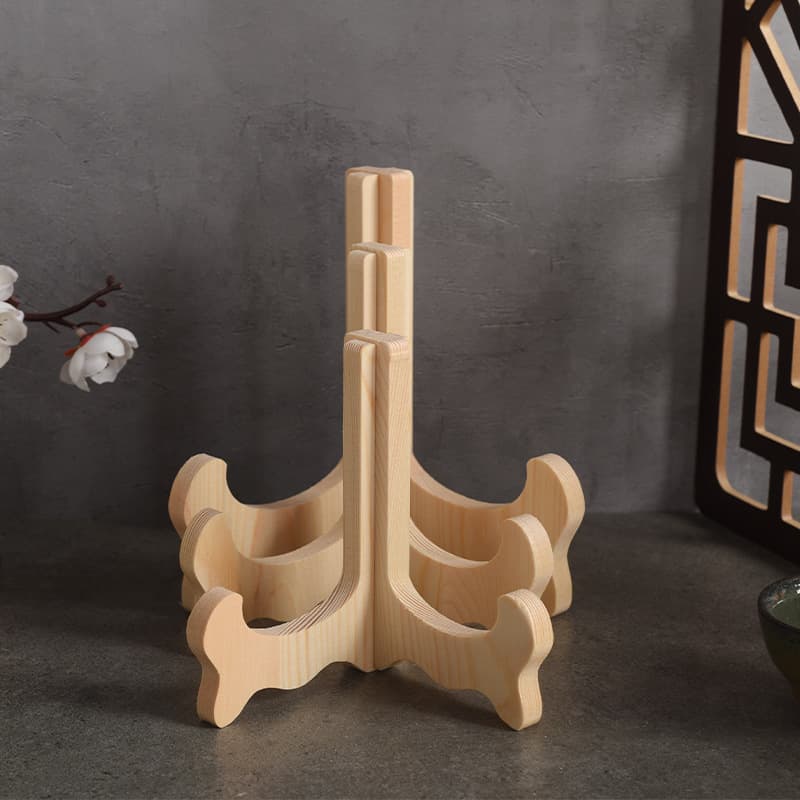 Wooden Desktop Display Stand Tea Cake Holder Tea Leaf Rack Pu'er Tea Display Stand Plate Storage Rack Solid Wood Stand