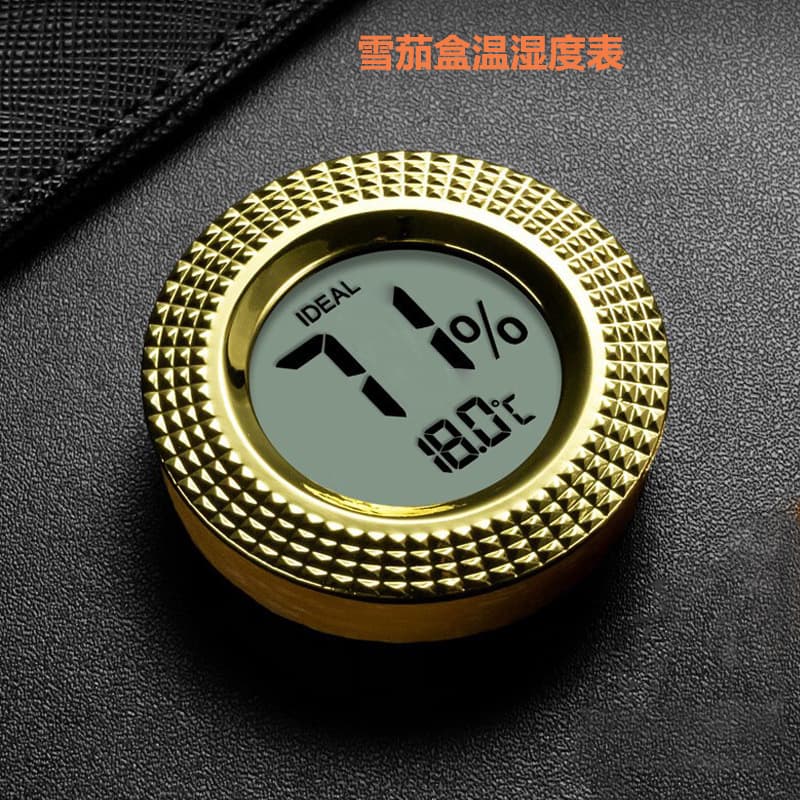 Cigar Humidor Embedded Thermometer and Hygrometer Metal Panel Electronic Hygrometer Thermometer Digital Display for Cigar Care