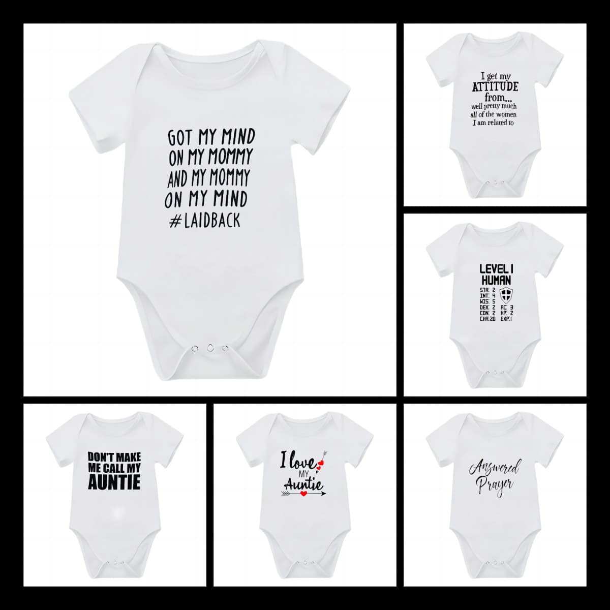 AliExpress thermal transfer printing logo summer short-sleeved baby climbing clothes baby newborn twins