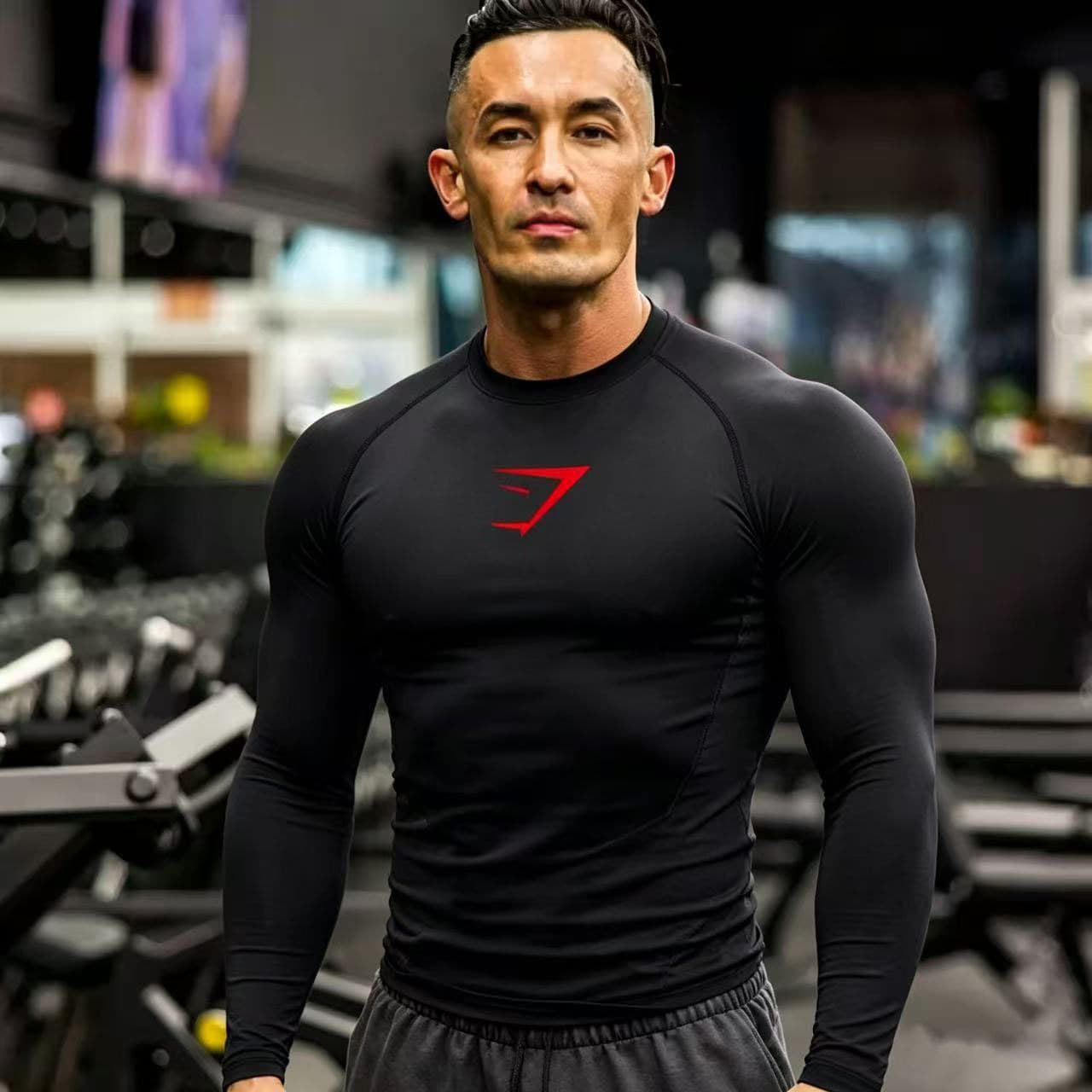 Y2Ktemu hot selling men's T-shirt tight-fitting short-sleeved quick-drying tight-fitting shark gym training tights sports