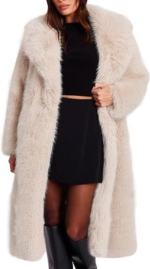 Factory Direct Supply Long Fur Plush Coat for Women, Autumn/Winter Mid-Length Loose Thickened Faux Fur Jacket, Cross-Border Women's Wear