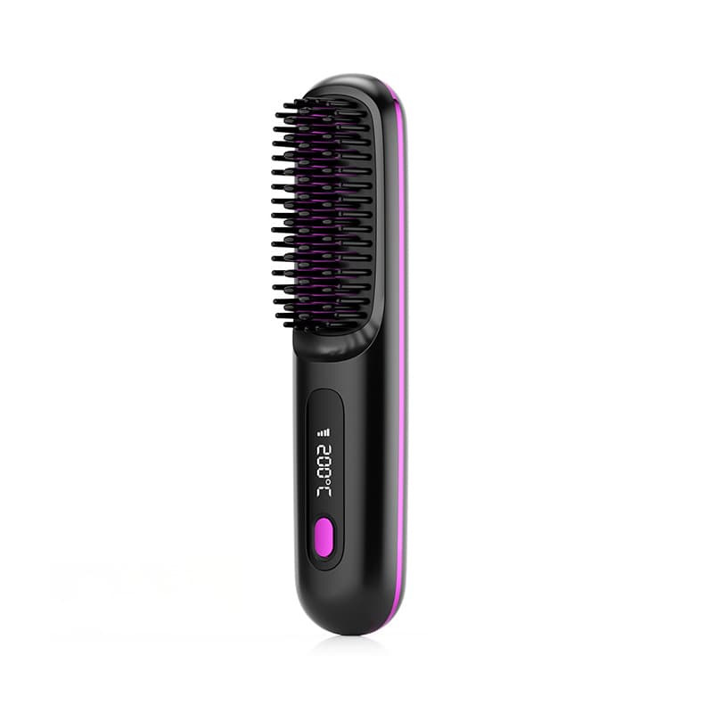 New Cross-Border Ceramic Straightening Comb Negative Ion Hair Straightener Fast Heating Lazy Straightening Comb Non-Damaging Hair Straightening Comb