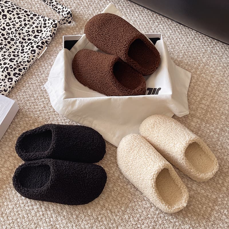 Bestseller Casual Thick Sole Birkenstock Women 2025 Autumn/Winter New Slip-On Warmth Outdoor Internet Famous Furry Slippers