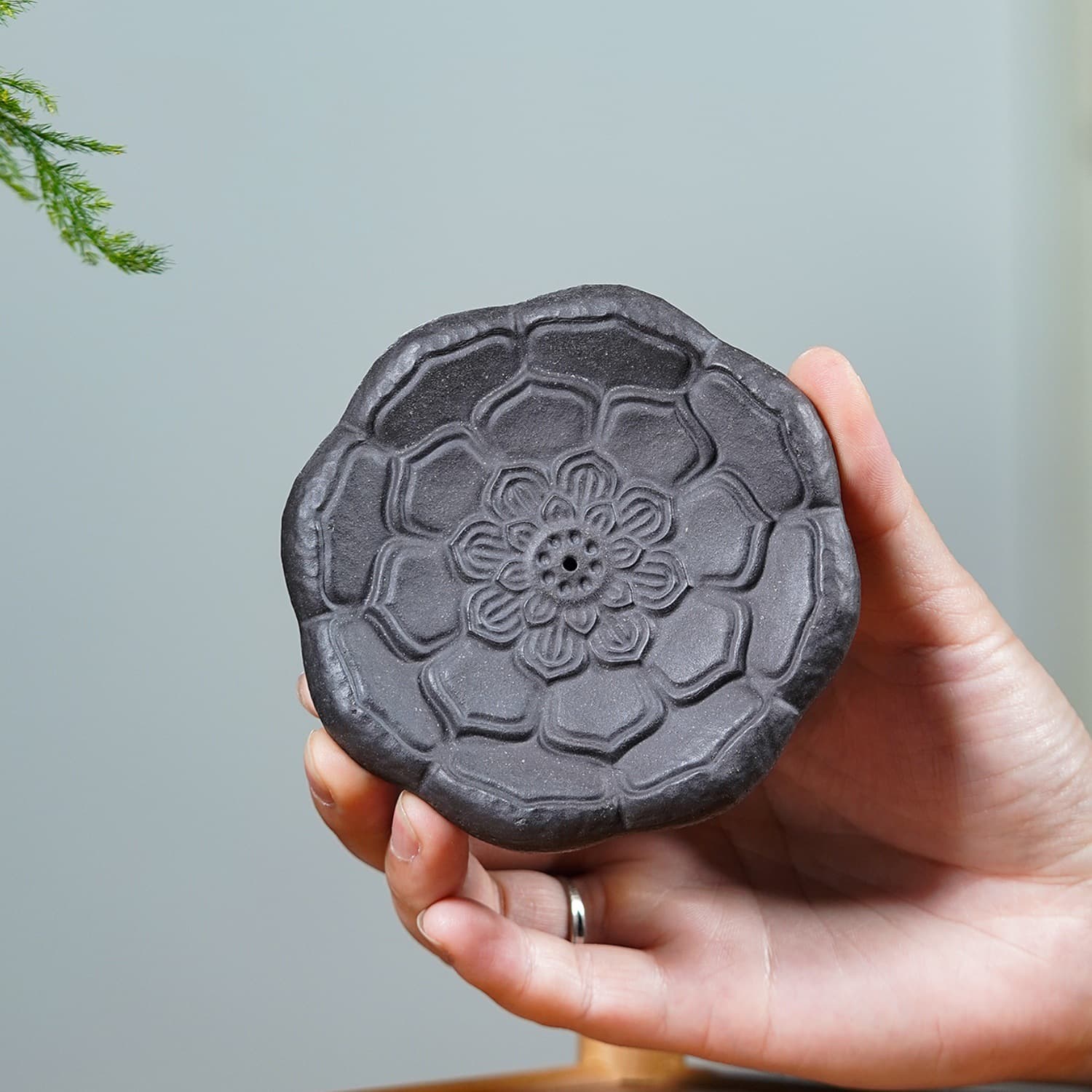 Yixing Original Ore Purple Clay Pot Holder Teapot Lid Cup Lid Bowl Tea Ceremony Accessories Ornament Coaster Pot Holder Incense Way Lotus Base