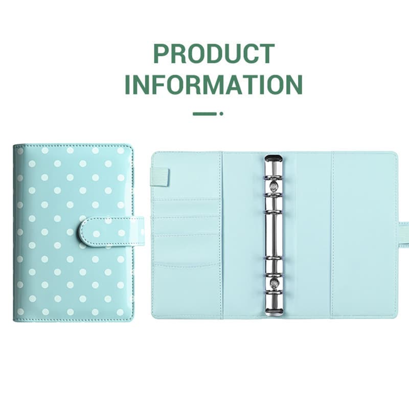 Cross-border best-selling A6 loose-leaf accounting notebook, customizable cash budget financial record book, macaron dotted planner.