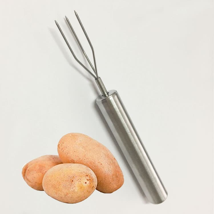 Factory direct production stainless steel fruit fork corn fork portable barbecue fork skewer camping barbecue tools