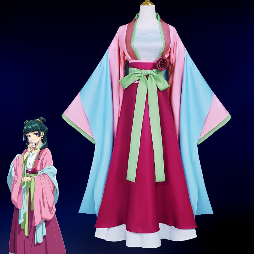 Pink Anime Cosplay Costume Set for Women Elegant Commuter Style Polyester Fabric Game Theme Costume Ideal for Roleplay
