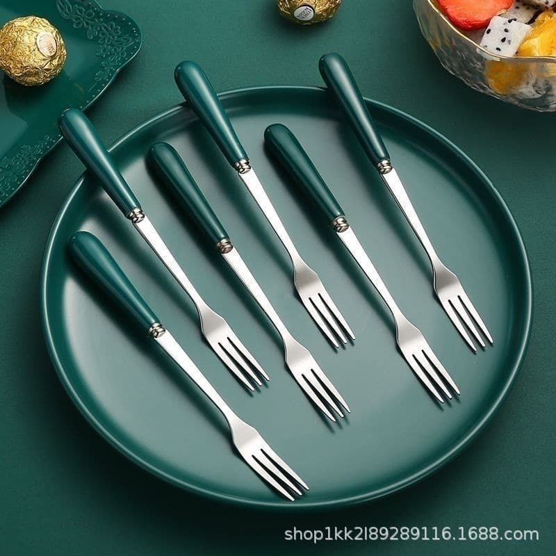 Creative Fruit Forks, Premium Dessert Forks, Fruit Picks, Light Luxury Fruit Skewers, Child-Safe Small Forks, Home Use