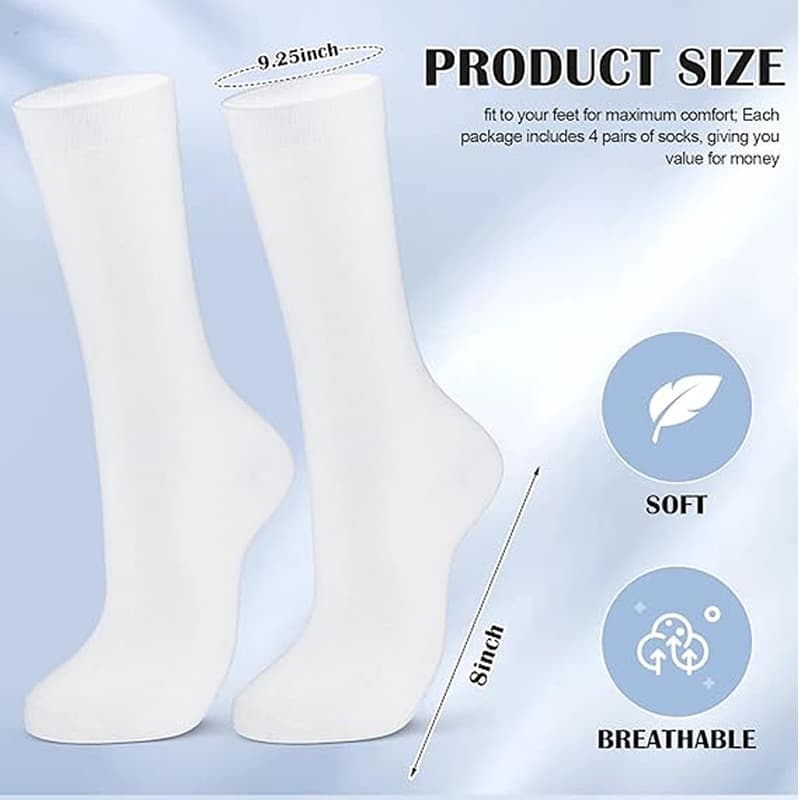 Cross-Border Men's Mercerized Cotton Inner Socks Classic Black and White Calf Gentleman Socks