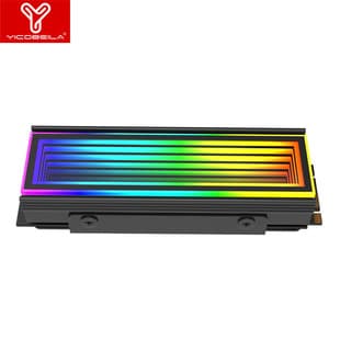 Snow Mirror M.2 SSD 2280 Heatsink ARGB Phantom Color M2 Full Aluminum Heat Sink NVMe Armor