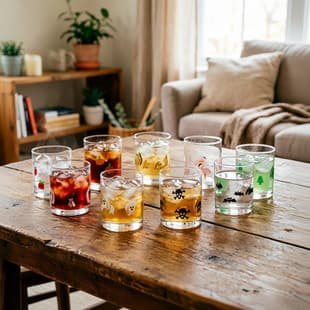 Cartoon 3D Patch Glass Water Cup, Open Cup, Whiskey Glass, Beer Glass, Juice Glass, Home Candle Holder, Candle Cup