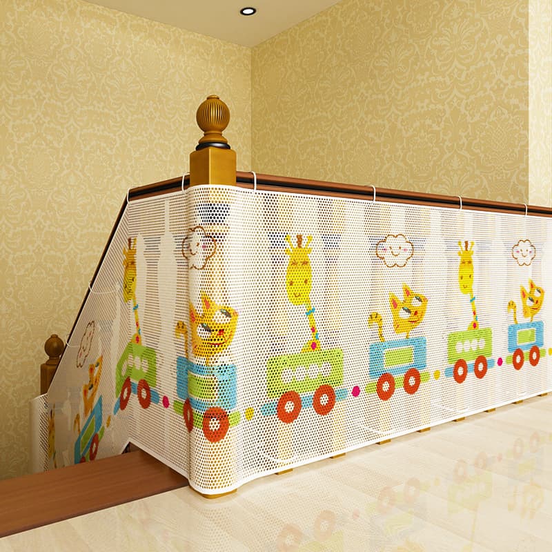2m 3m Thick Safety Rope Net Balcony Protection Net Color Printing Children's Safety Net Home Stair Protection Net