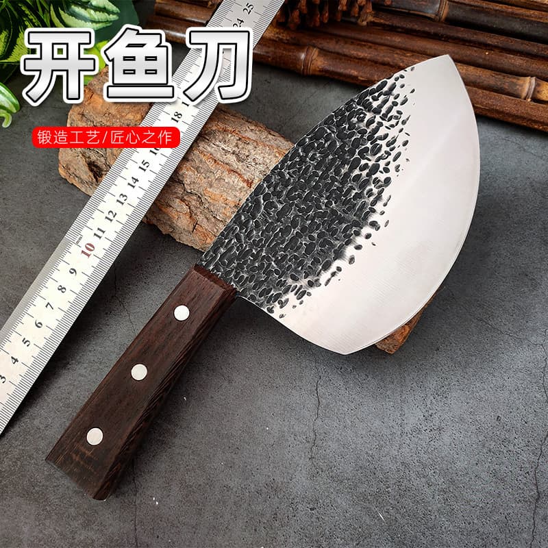 Fish Cleaning Open Back Slicing Knife, Raw Knife Cutting and Chopping Fish Knife, Bone Cutting Knife, Butcher Knife, Peeling and Shaving Knife, Pig Slaughtering Knife