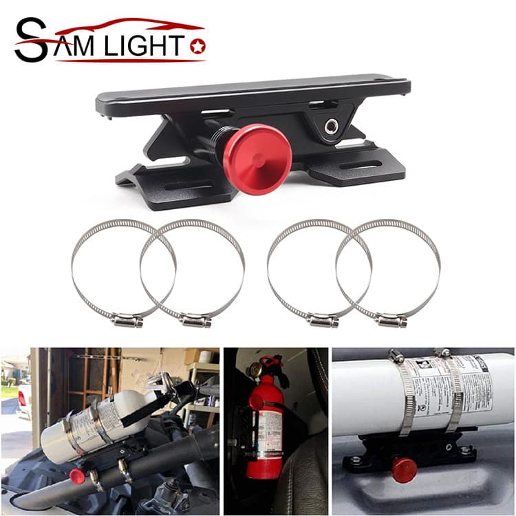 Neutral ATV/UTV Car Fire Extinguisher Wrangler JK/JL Car Fire Extinguisher Aluminum Alloy Base Fixed Bracket